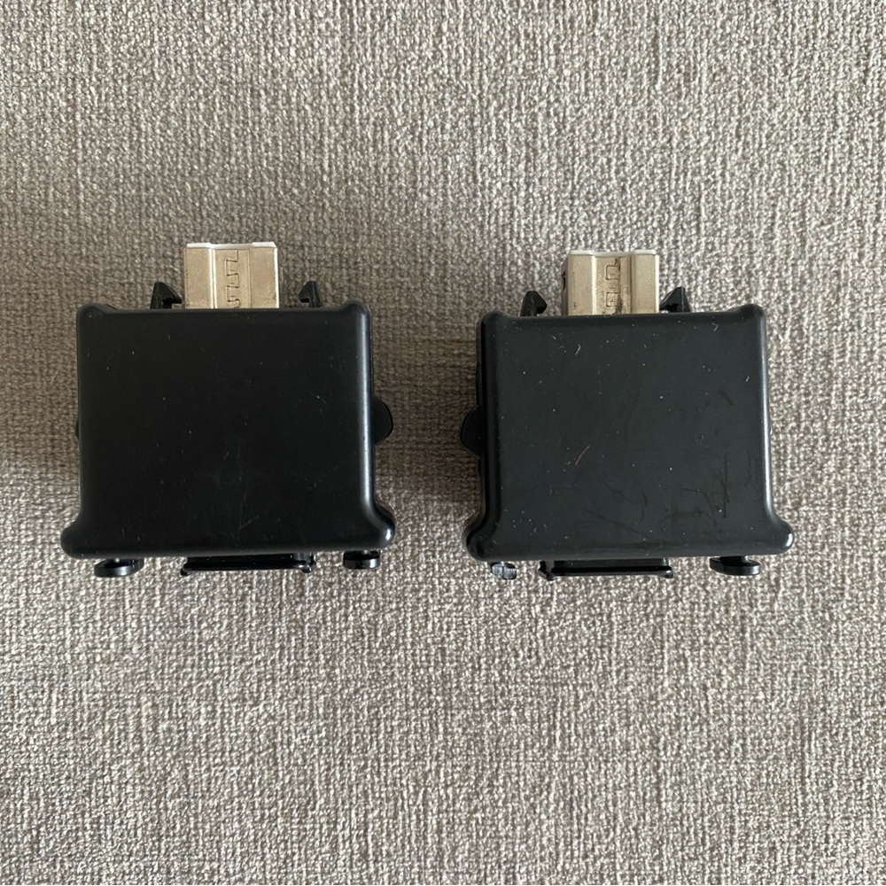 2X Nintendo Wii Official Motion Plus Adapter Remote Attachment Black RVL-026